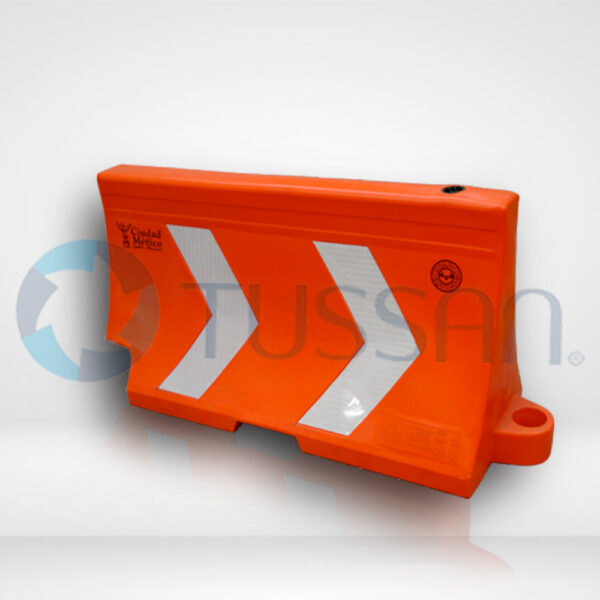 Barrera Bicentenario naranja para tráfico